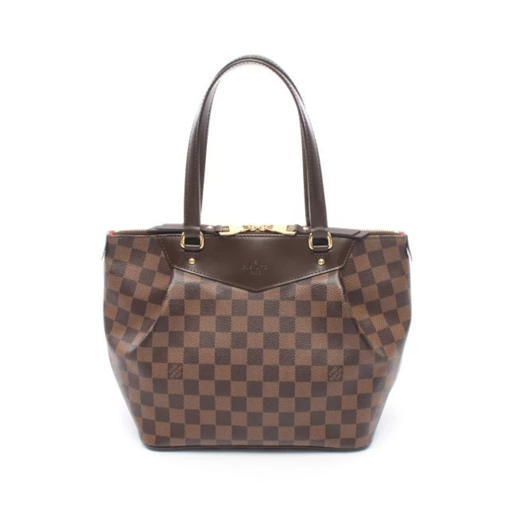 Louis Vuitton Westminster Tote Bag Canvas Leather Damier Brown